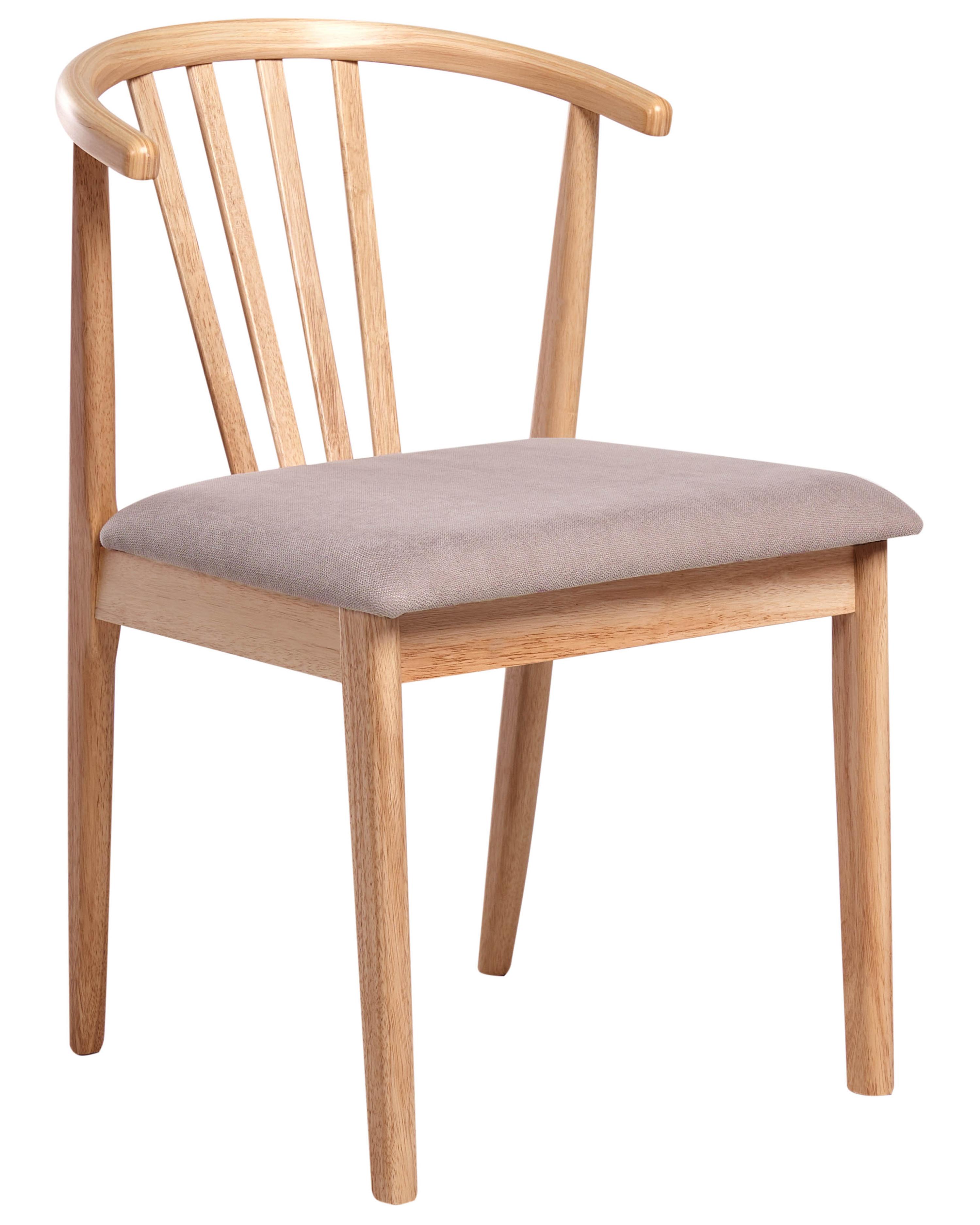 Set van 2 eetkamerstoelen CRAIG Hout Lichtbruin/taupe