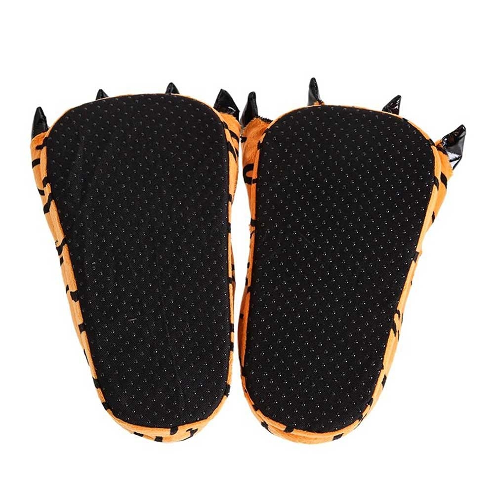 (1 Paar) Tiger Plüsch Hausschuhe Finken Pantoffeln - Unisex (Gr. 34-39)
