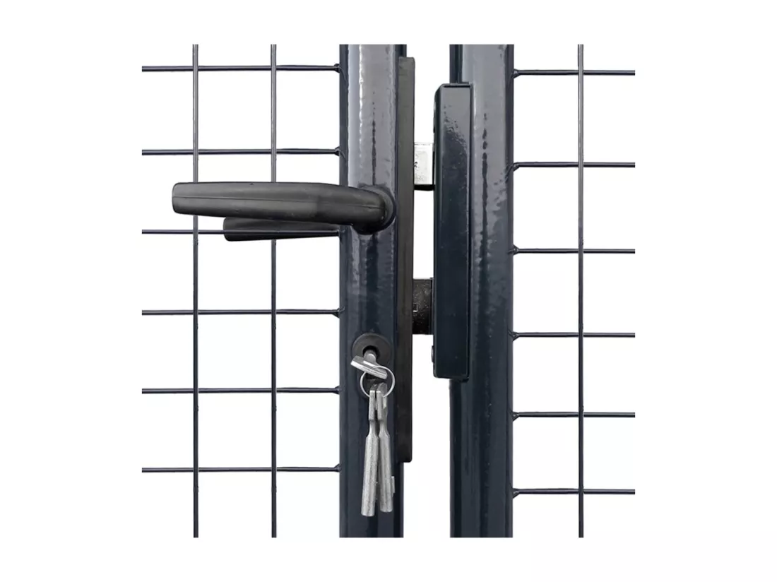 Portail en maille de jardin Acier galvanisé 289x75 cm Gris