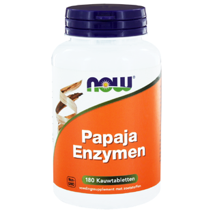 NOW Papaja Enzymen Kauwtabletten 180TB