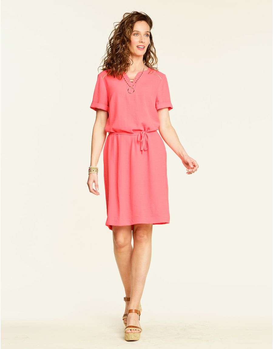 Robe chic rouge corail