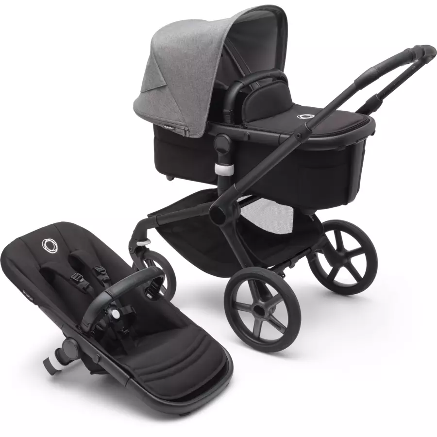bugaboo Kombikinderwagen Fox 5 Starter Set BlackGrey Melange