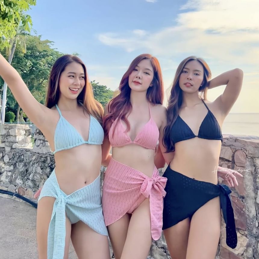Oceanid - Set: Effen bikinitop + broekje