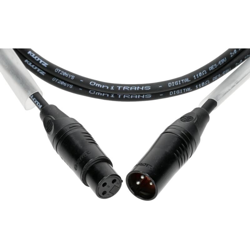Klotz PD3-3XL11A001.5 AES/DMX kabel 3p XLR F/M zwart 1.5 meter