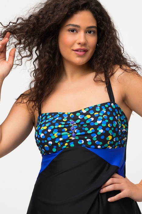 Badekleid, Softcups, Ziersteine, verstellbare Träger