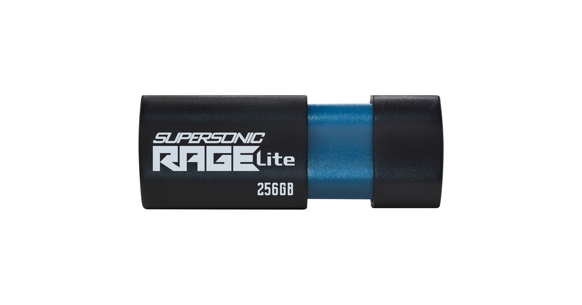 PatriotSupersonic Rage Lite 256 GB usb-stick  (Zwart/blauw, USB-A 3.2 Gen 1)