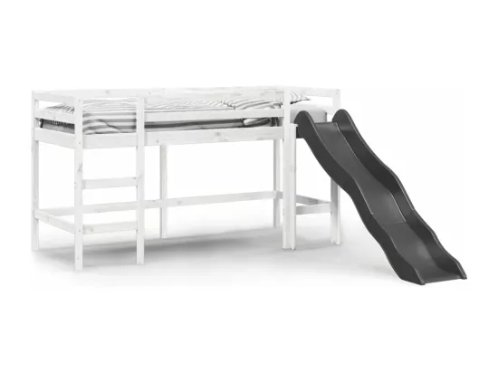 Lit mezzanine d'enfants sans matelas 90x200 cm bois pin massif