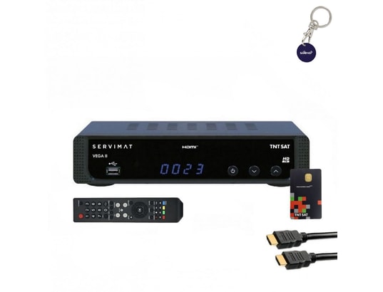 SERVIMAT - Décodeur satellite HD Pack récepteur tv satellite full hd + carte d'accès tntsat v...