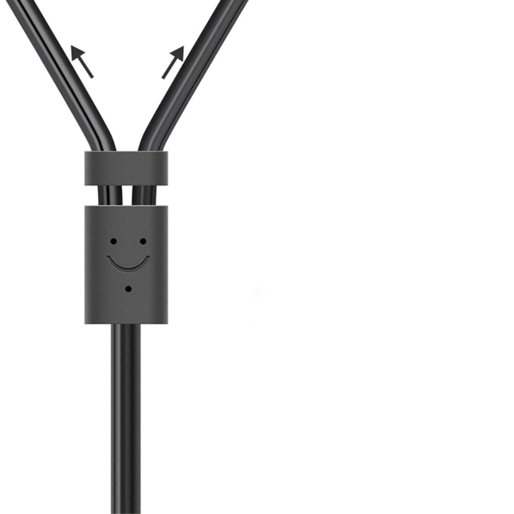 (2m) 3.5mm AUX Klinke auf Stereo Cinch Audiokabel (RCA) mit vergoldeten Kontakten - Schwarz