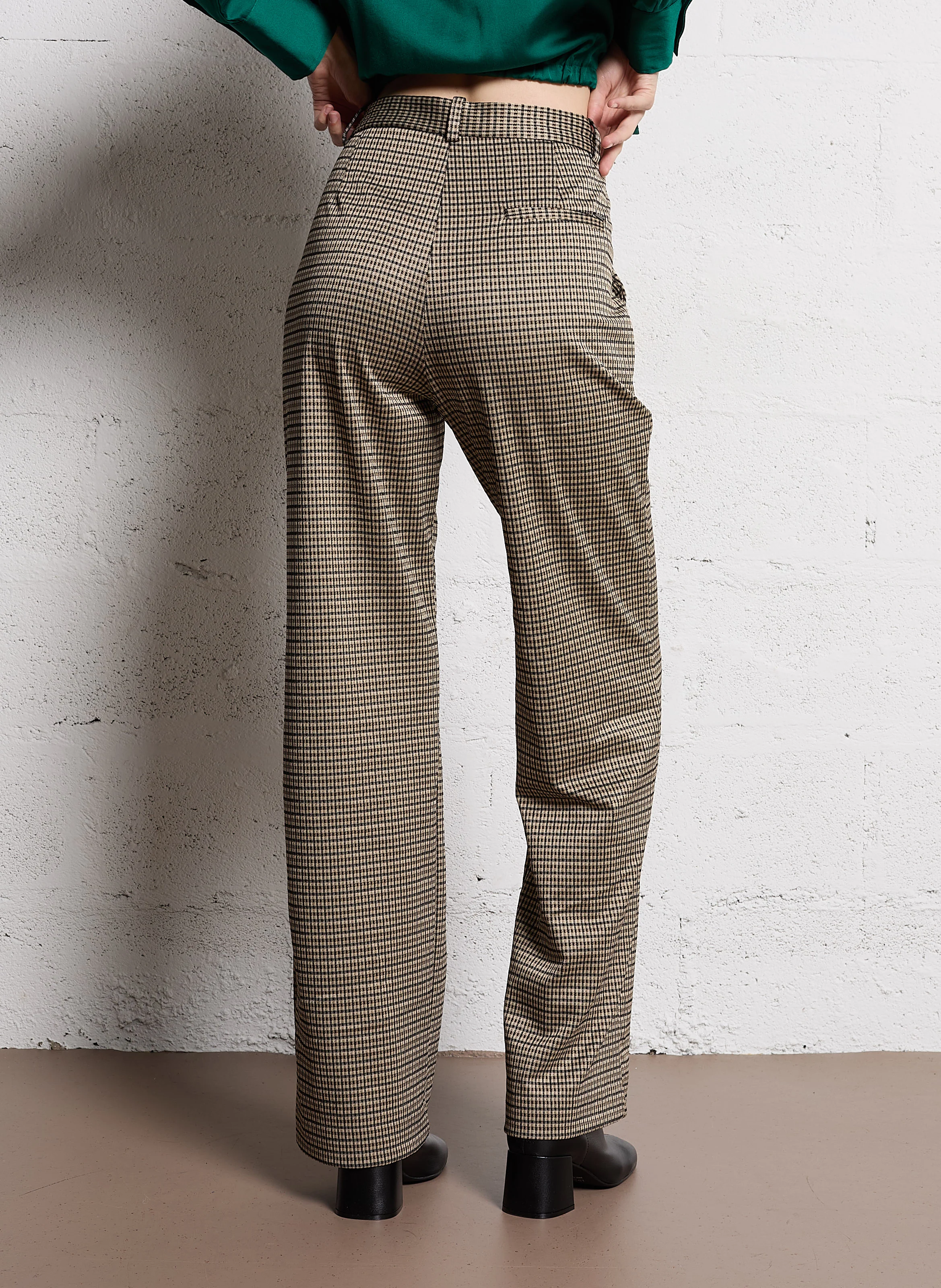 Pantalon droit stretch | Beige