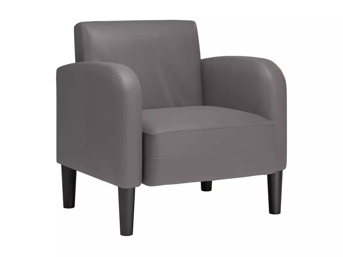 Chaise de canapé avec accoudoirs gris 54 cm similicuir