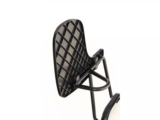 Chaise de conférence - Similicuir & Métal noir mat - Crème - Ken mit Klapptisch