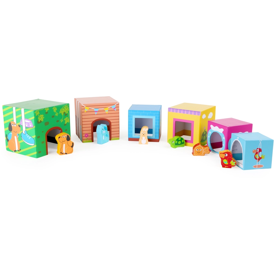 small foot® Stapelwürfel mit Figuren Haustiere