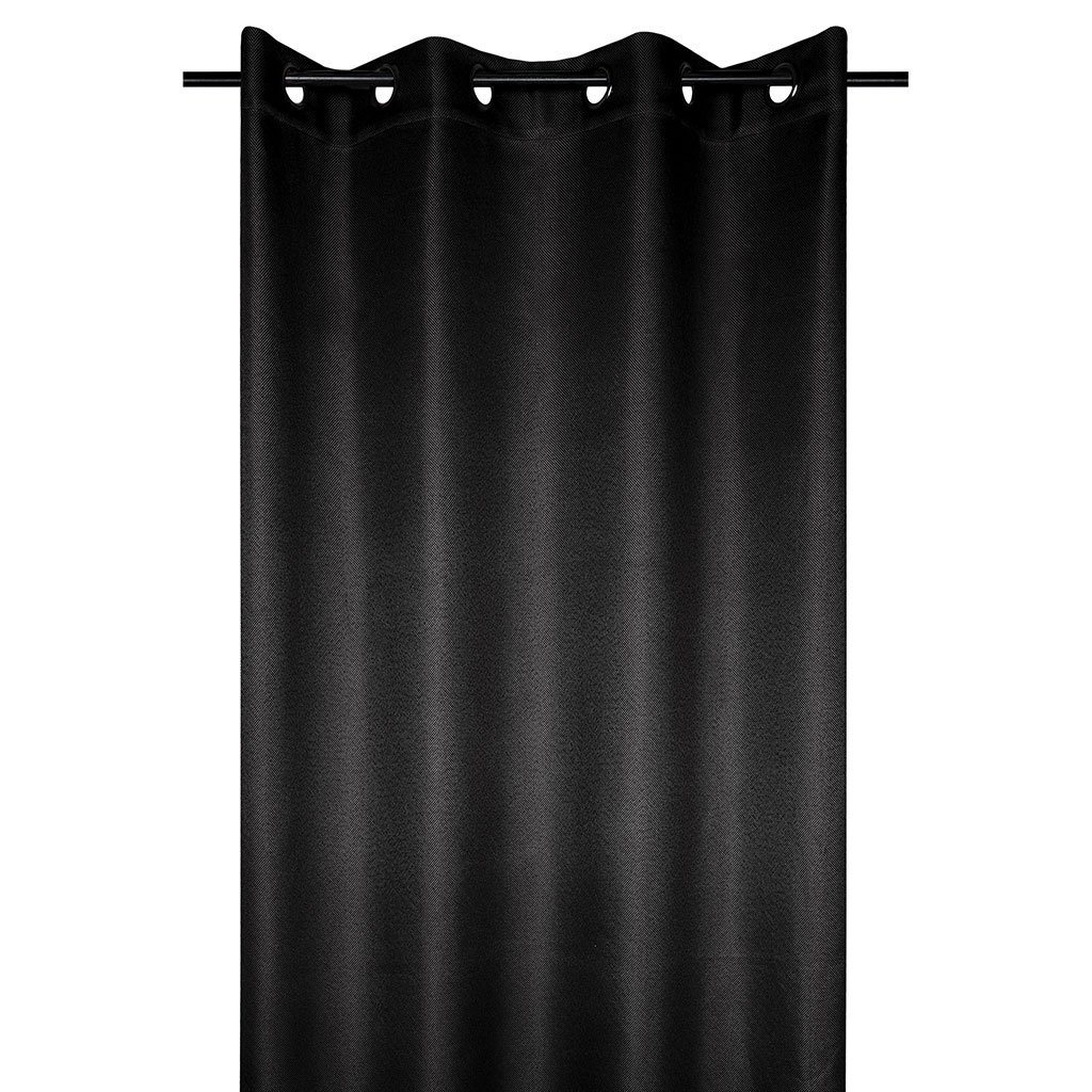 Rideau occultant COPENHAGUE polyester noir 140x260cm
