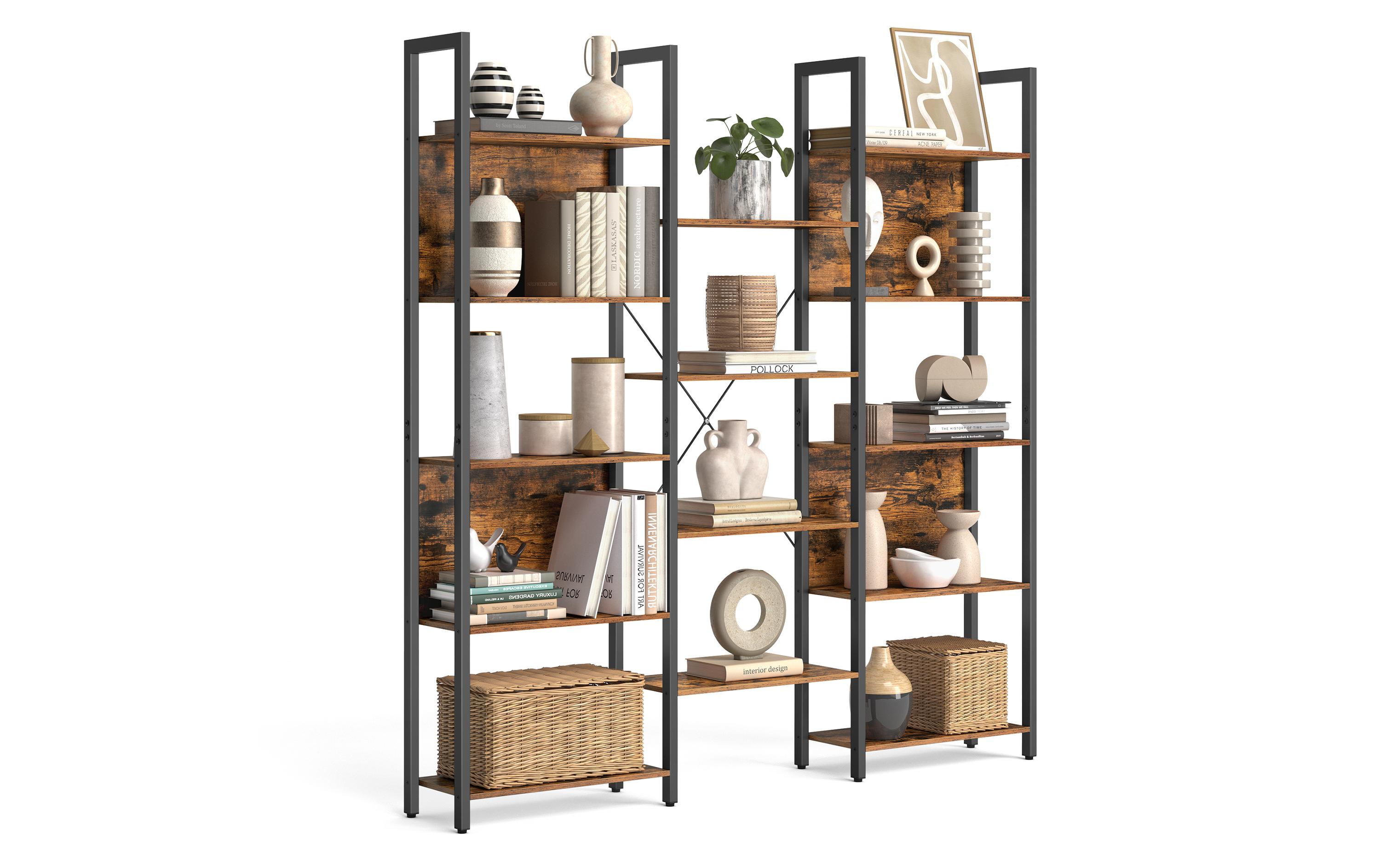 Regal 158 cm x 166 cm, Nature/Schwarz<br>Leiterregal