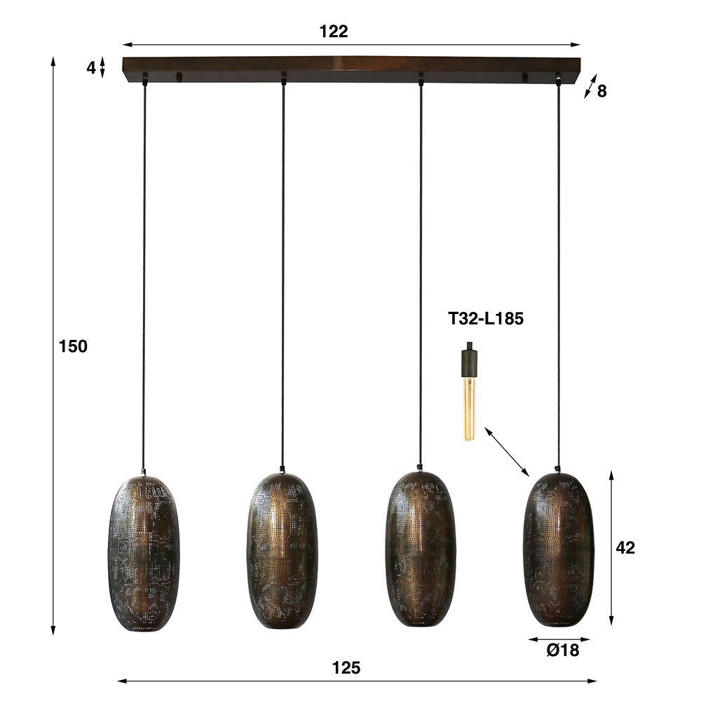 Hanglamp Space brons