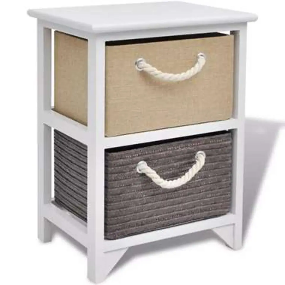 vidaXL - Kast - Wit - Paulowniahout