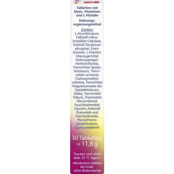 aktiv Eisen + C + Histidin + Folsäure Mini-Tabletten