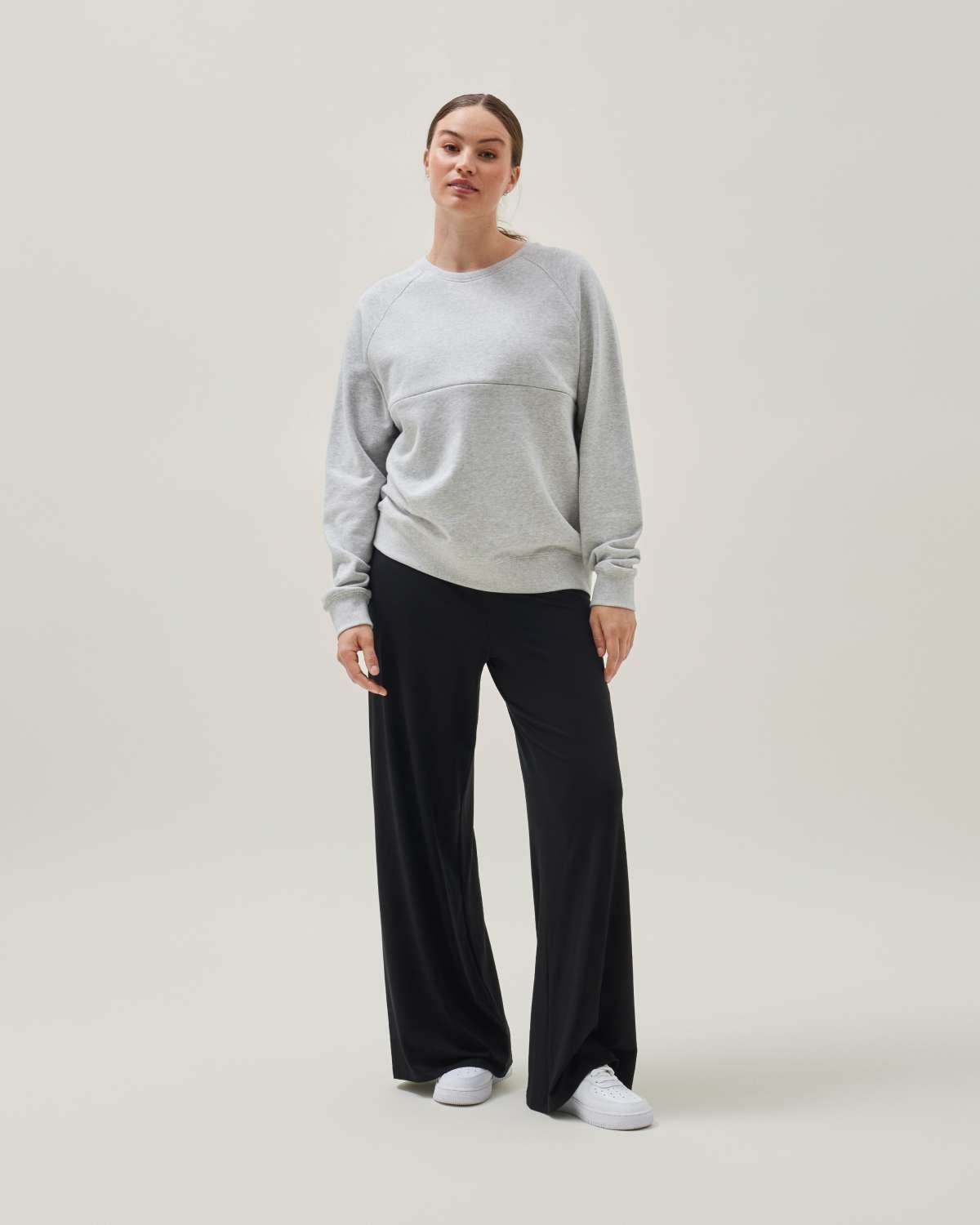 Ammegenser m/ Fleecefôr over bryst | Thermal Nursing Sweatshirt