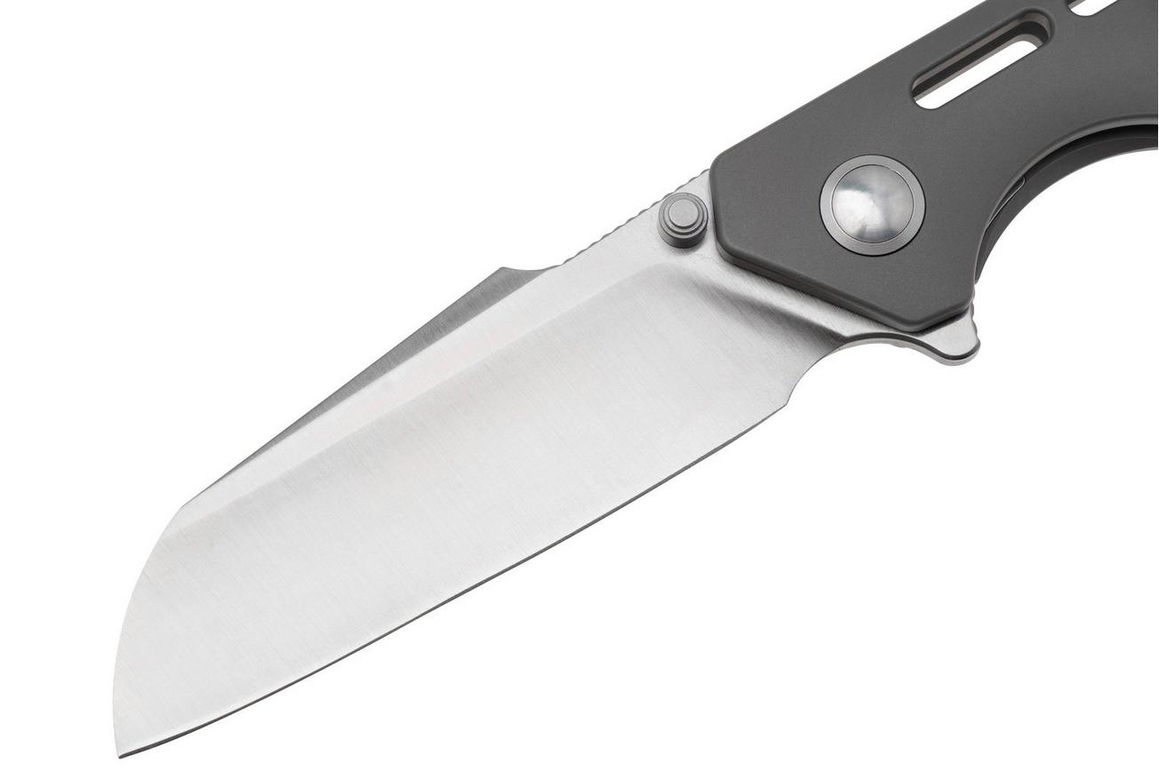Kizer Crest Ki3714A1 Satin S35VN, Titanium zakmes, Gecko Customz Knifeworks design