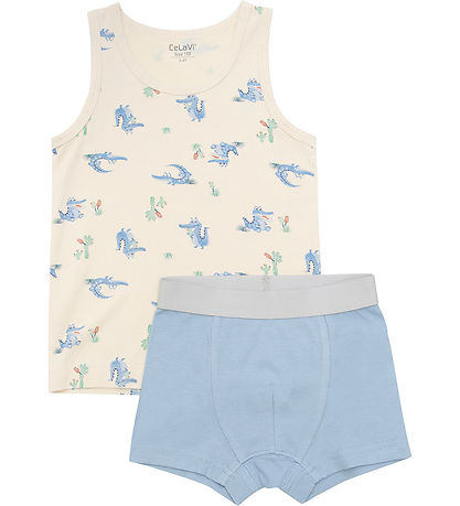 CeLaVi Unterwäsche Set - Unterhemd/Boxershorts - Dusty Blue