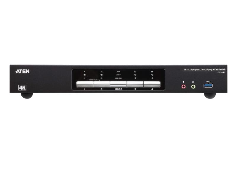 Aten KVM Switch CS1944DP 4-Port USB 3.0 4K DisplayPort Dual Display KVMP Switch