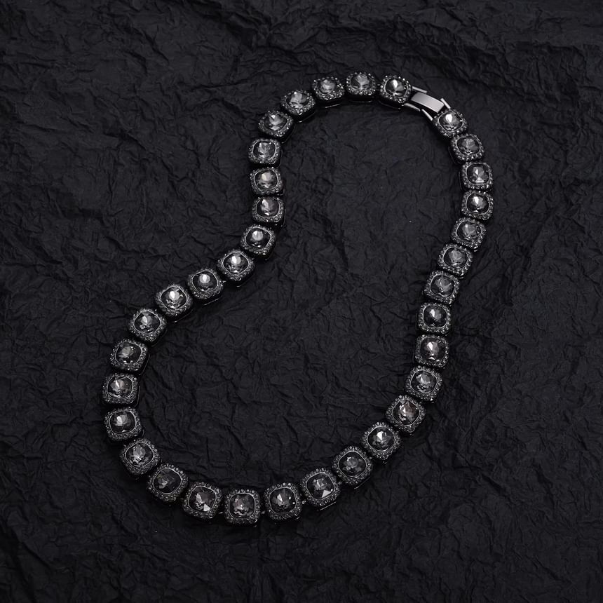 Lilafey - Ketting / Armband met Strass-legering