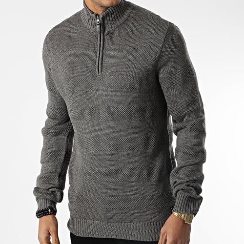 Pull Col Zippé 20711645 Gris