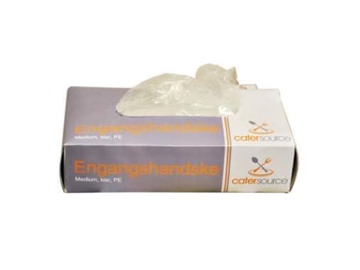 Handske Engangs Catersource str M 240x120x63 mm i boks LDPE,20 pk x 450 stk/krt