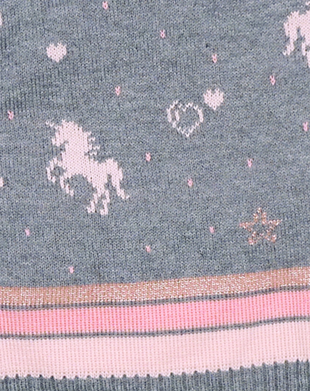 Schlupfmütze UNICORN STAR in mittelgrau meliert/dogwood