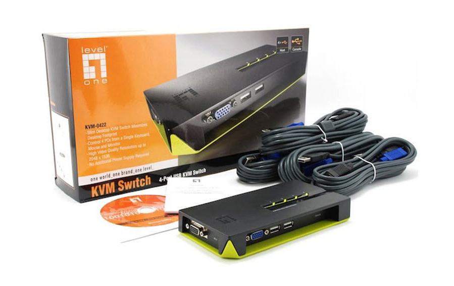KVM Switch KVM-04224 Port Kabel-KVM-Switch