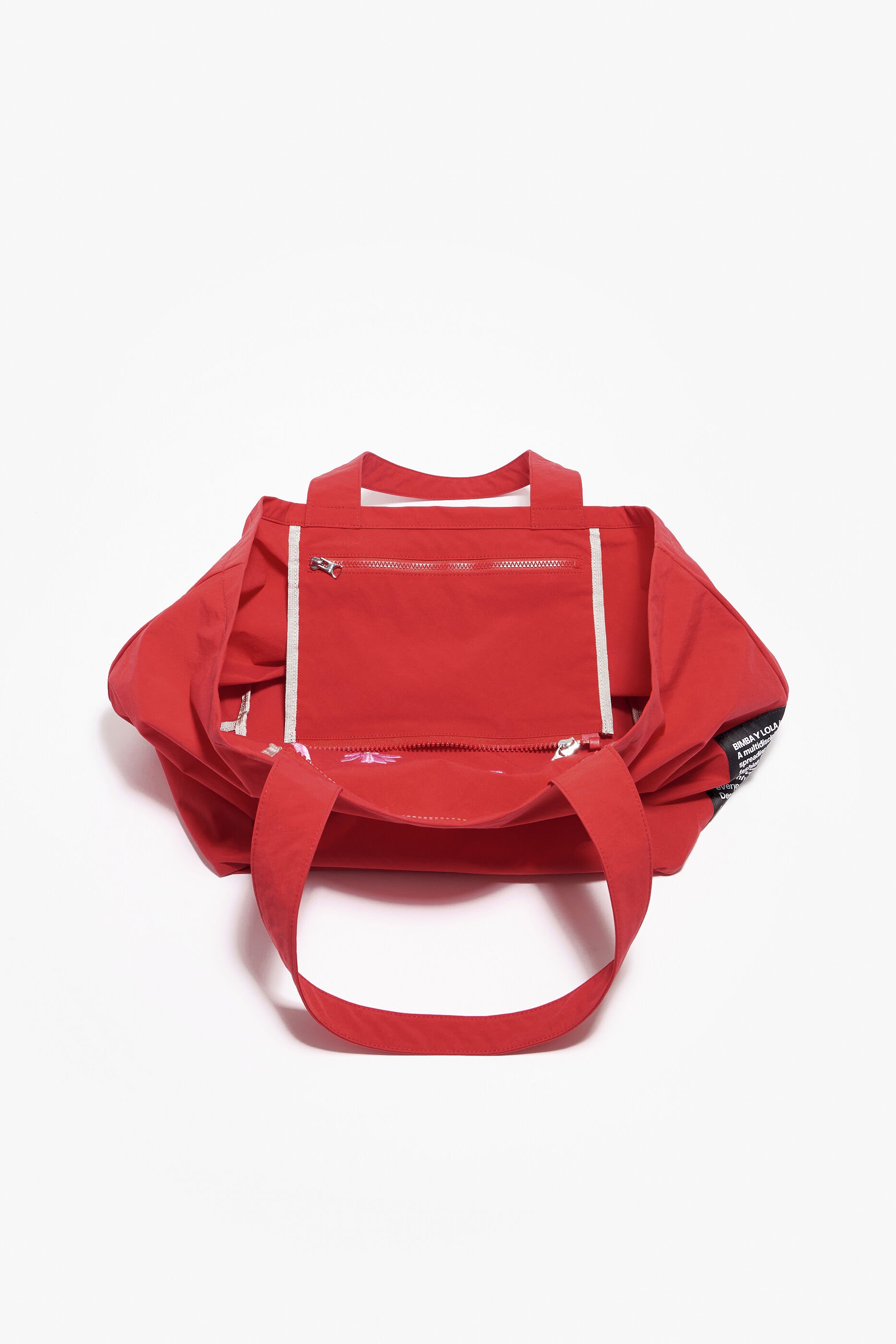 Sacola de compras tamanho XL em náilon vermelho