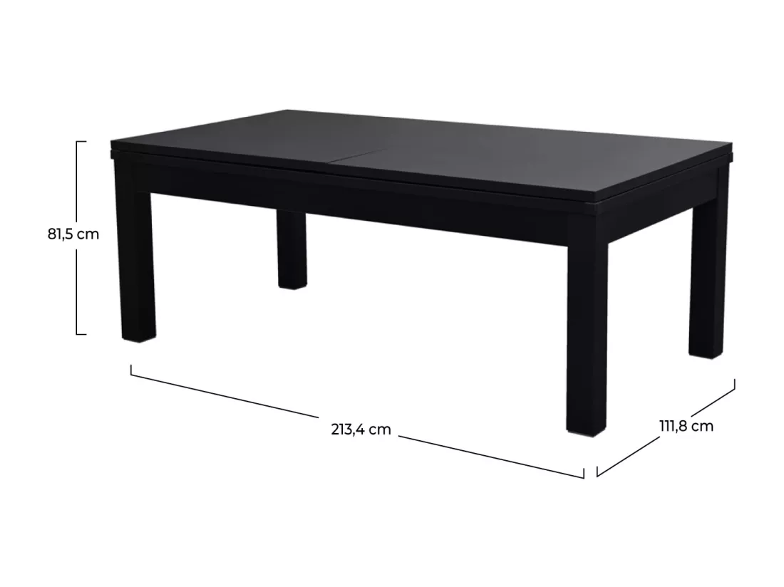 Table de billard convertible noire tapis bleu - Eddie