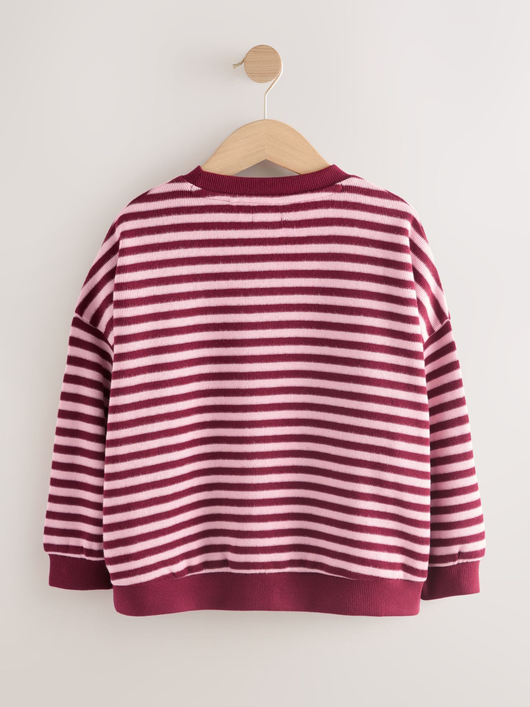 Roze/donkerrood - Oversized behaaglijke ribbelsweatshirt (3 - 16 jr)