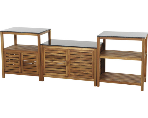 Buitenkeuken Siena Garden 75 x 52 x 87 cm Hout Steen Antraciet