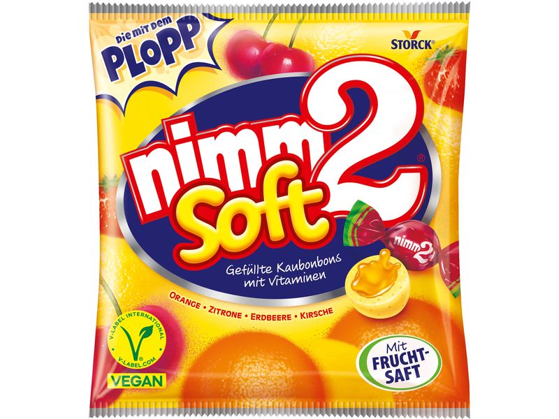 Storck Nimm2 soft 195 g Gefüllte Kaubonbons mit Vitaminen