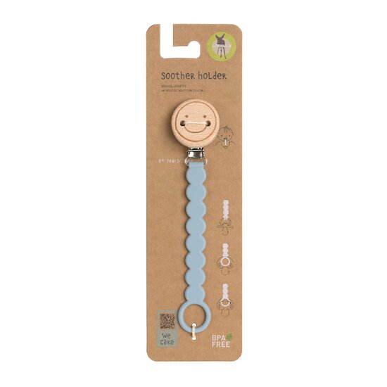 Attache sucette Tiny Smile bois/silicone   Bleu        de               Lässig