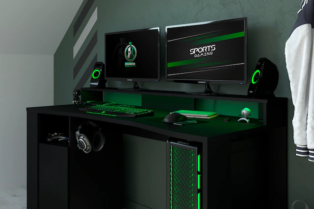 Parisot Kinderschreibtisch »Gaming« Gamingtisch, Jugendschreibtisch, Schreibtisch, inkl. LED Beleuchtung