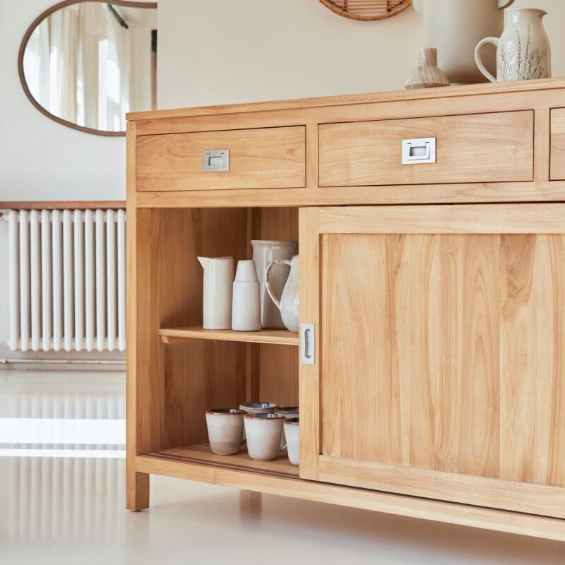 Buffet en teck massif L 180 cm Coffee Tek