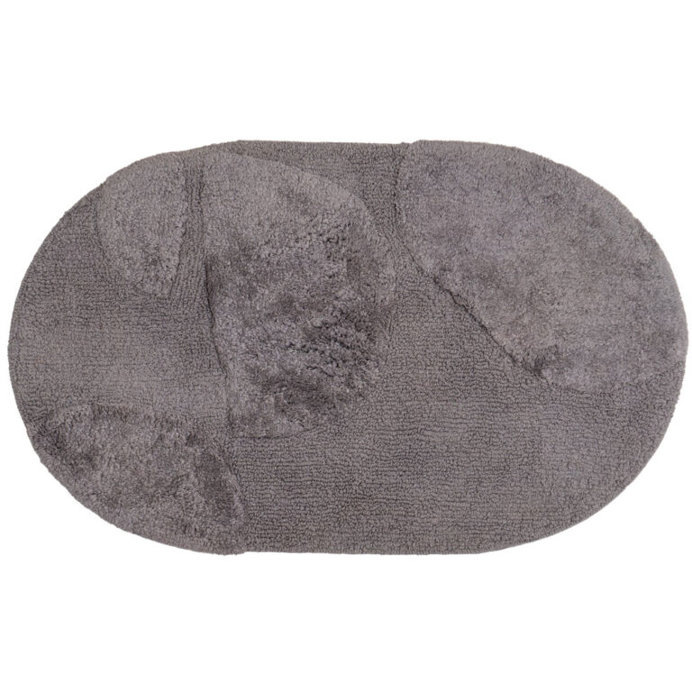 Badmat Boaz - Grey Ovaal 60 x 100cm