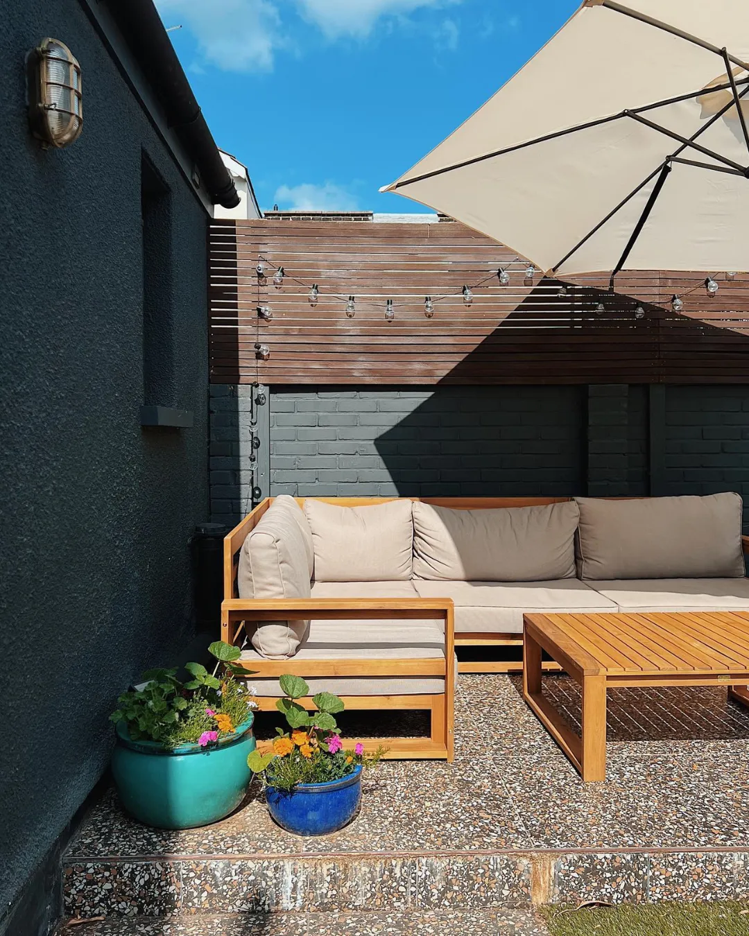 Tuin salontafel TIMOR 90 cm 75 cm Gecertificeerd acaciahout Lichtbruin