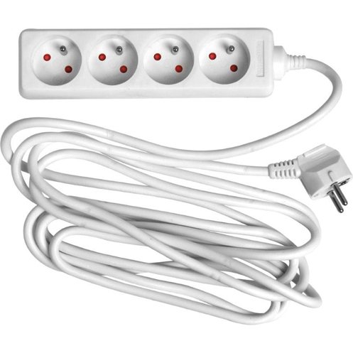 Multiprise 4 prises sans interrupteur - câble 4 m
