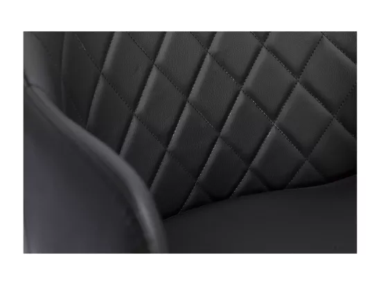 Tabouret de bar design pivotant 360° noir et bois foncé H65 cm LUCIEN