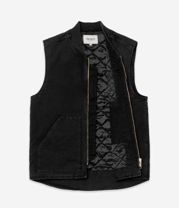 Carhartt WIP Classic Organic Dearborn Weste (black stone canvas) online kaufen | skatedeluxe