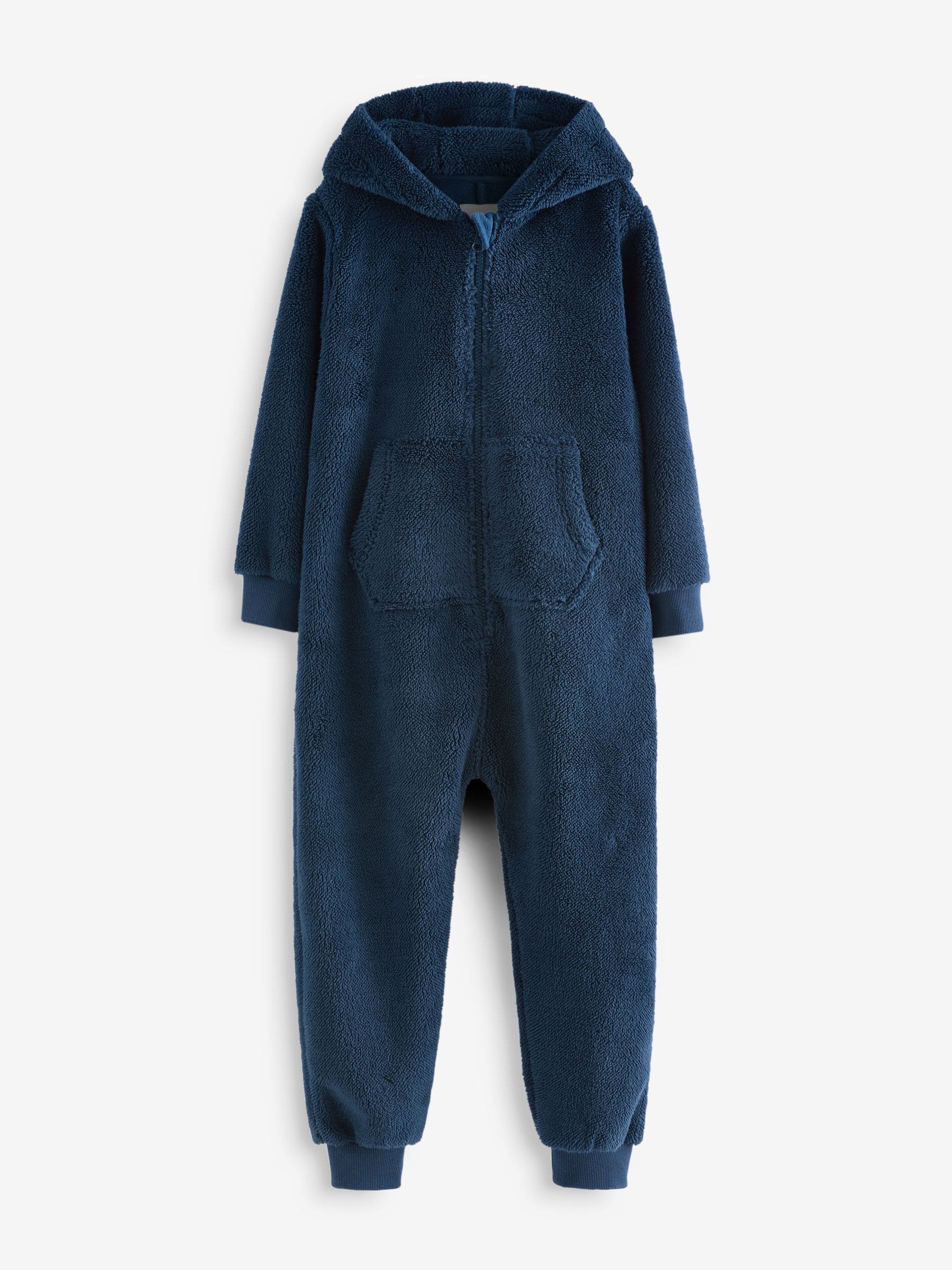 Donkerblauw - Fleece onesie (3-16 jr)