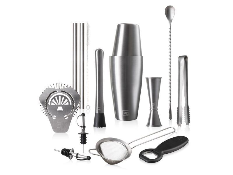 Vacuvin Cocktail-Set Cocktail Set 14-teilig 0.7 l, Edelstah Cocktailset Bar