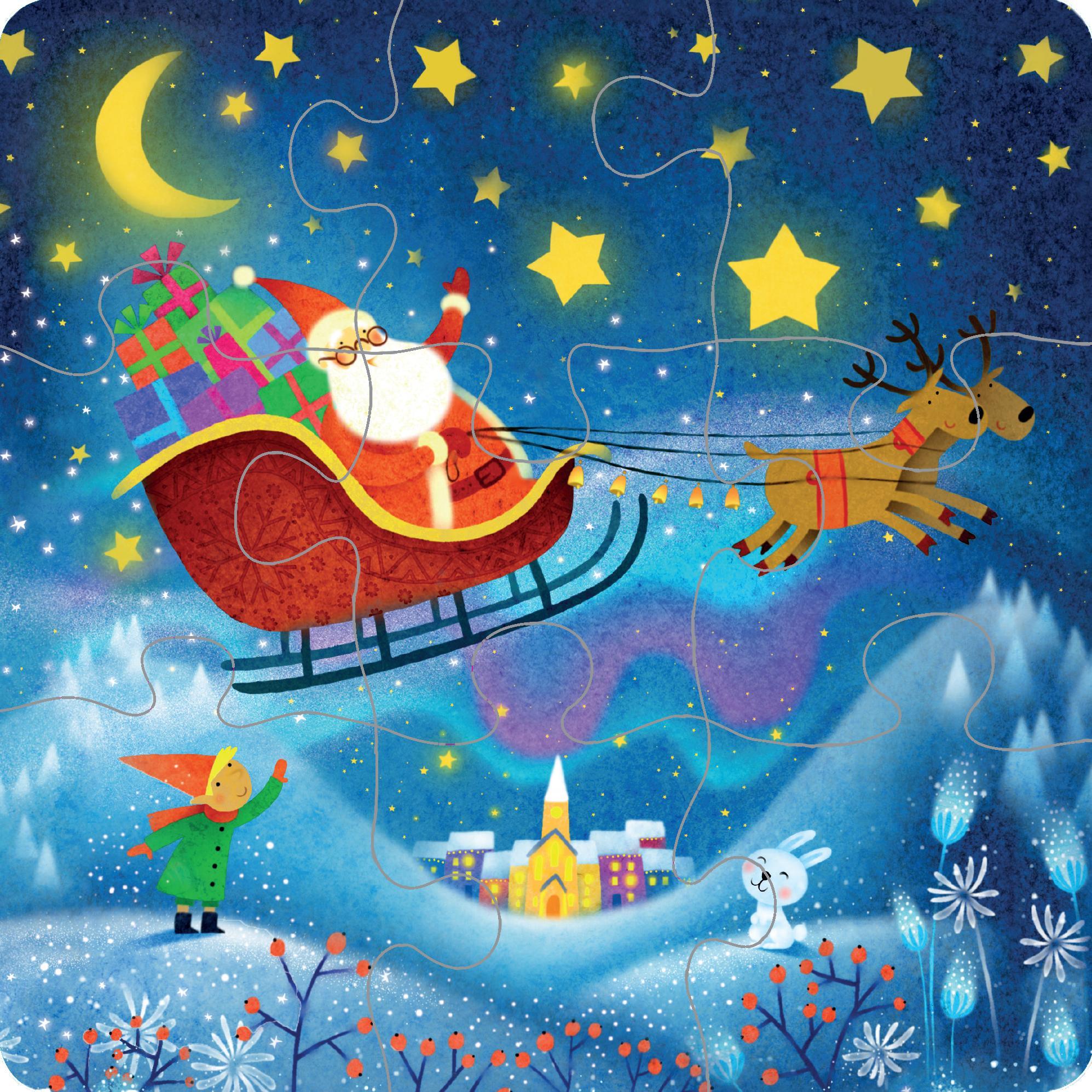 Erstes Puzzle & Buch: Der Weihnachtsmann