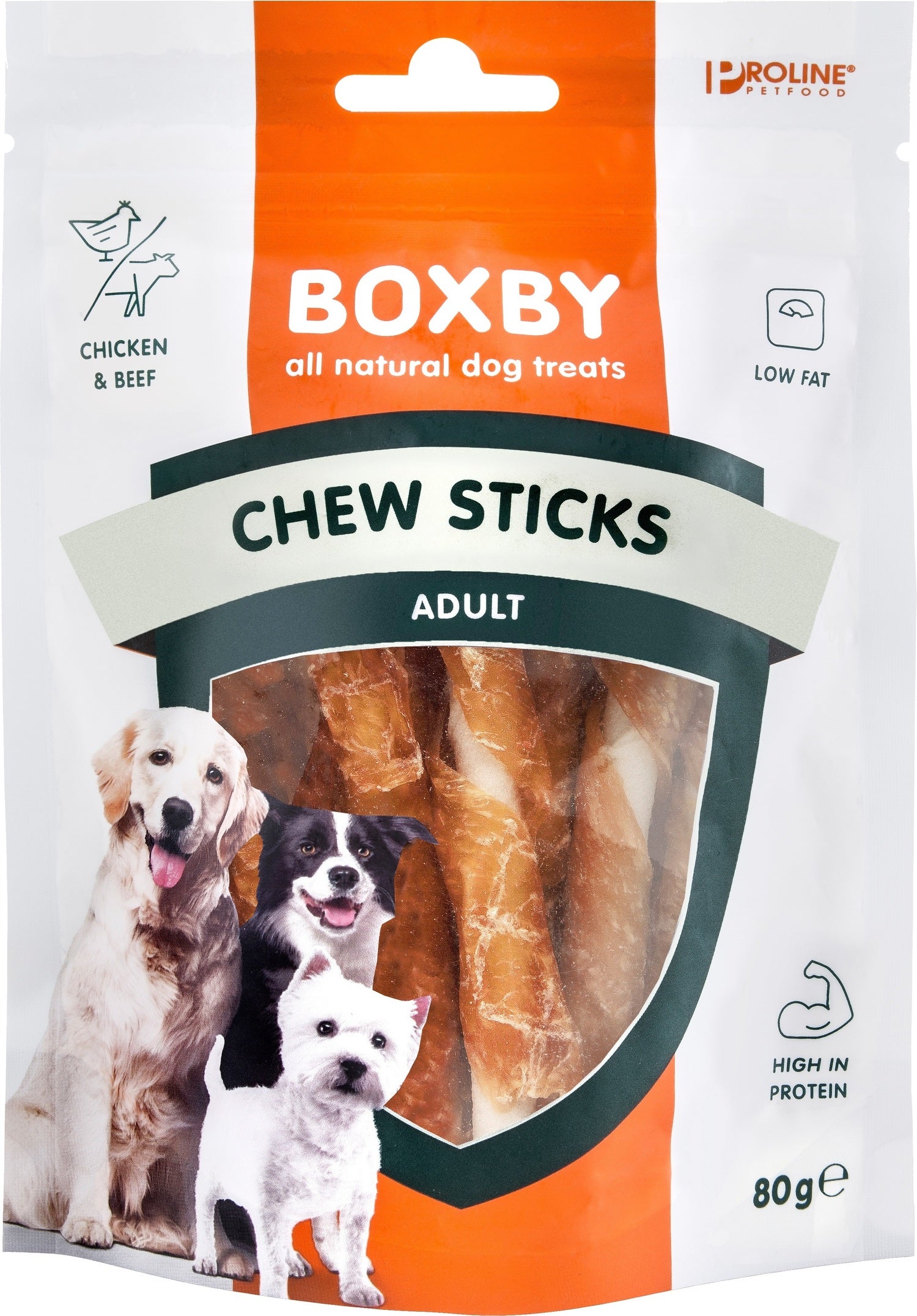 Proline Boxby kauwsticks rund met kip 80 g