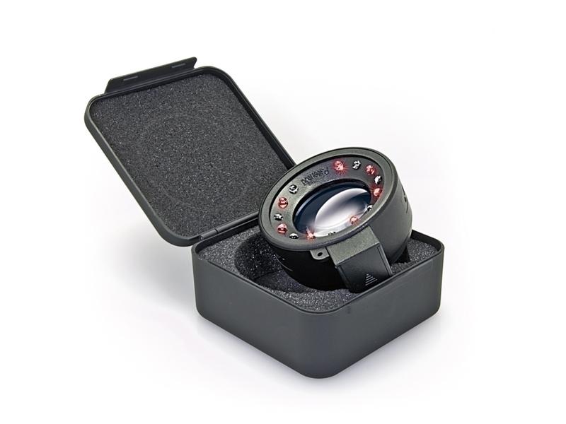 Visible Dust Sensorlupe Quasar R 5x Dark Adaption Lupe mit Helligkeitsanpassung, 14 LEDs und Filtergewinde