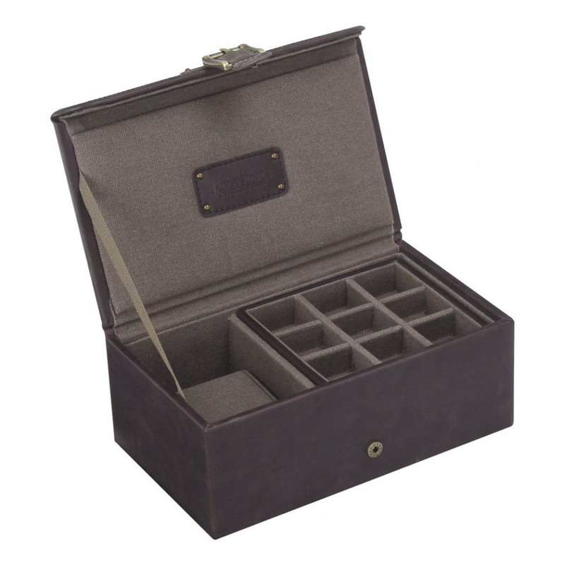 Ecrin Jacob Jones, Montres et boutons de manchette. Marron